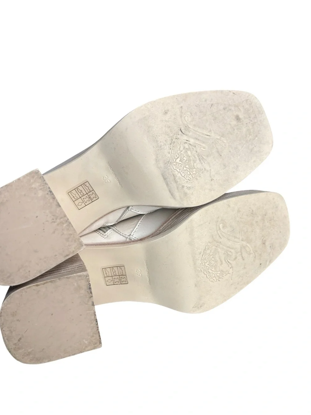 Free People Leather Ruby Platform Bootie in Bone Size 39- US 8.5